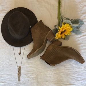 Western suede booties